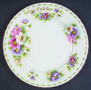 Royal Albert Flower Of The Month (Newer, Montrose) Salad Plate, Fine China Dinne