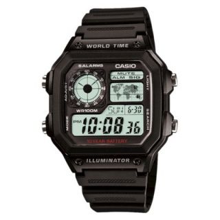 Casio Mens World Time Watch   AE1200WH 1AV