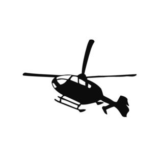 Helicopter Vinyl Wall Art Decal (BlackEasy to apply You will get the instructionDimensions 22 inches wide x 35 inches long )