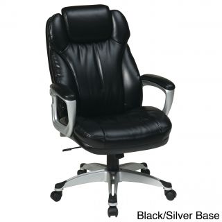 Office Star Products Work Smart Eco Leather Seat And Back Executive Chair Model Ech8580 (Black, espresso, wineWeight capacity 250 poundsDimensions 48.5 inches high x 27 inches wide x 29.5 inches deepSeat dimensions 21.5 inches wide x 19 inches deep x 4