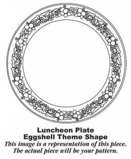 Homer Laughlin  Surrey Luncheon Plate, Fine China Dinnerware   Eggshell Theme, F