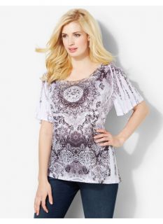 Catherines Plus Size Moonstruck Top   Womens Size 3X, Black