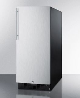 Summit Refrigeration Undercounter Refrigerator   Auto Defrost, Towel Bar Handle, Black, 3 cu ft