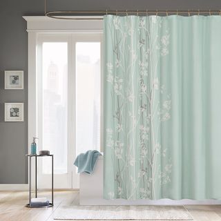 Madison Park Athena Microfiber Floral Shower Curtain (SeafoamMaterials 100 percent polyesterDimensions 72 inches wide x 72 inches longCare instructions Machine washableThe digital images we display have the most accurate color possible. However, due to