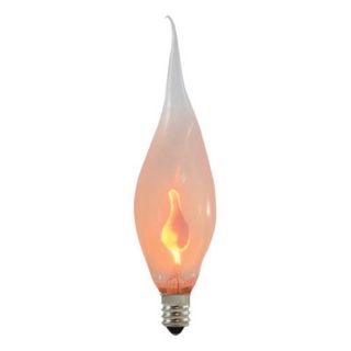 Bulbrite 3W Silicone Flicker Flame Incandescent Chandelier Light Bulb   20 pk.