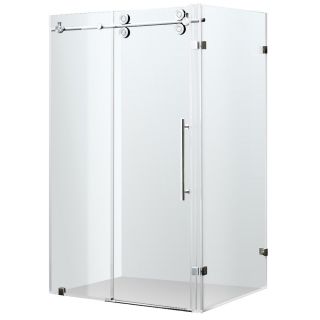 Vigo Industries VG6051STCL60 Shower Enclosure, 36 x 60 Frameless 3/8 Clear/Stainless Steel