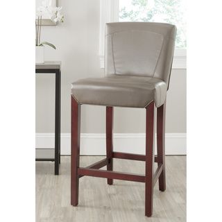 Ken Clay Bi cast Leather Bar Stool (ClayIncludes One (1) stoolMaterials Birchwood and bi cast leatherFinish Cherry mahoganySeat dimensions 20.6 inches width and 18.1 inches depthSeat height 30 inchesDimensions 43.7 inches high x 20.6 inches wide x 2