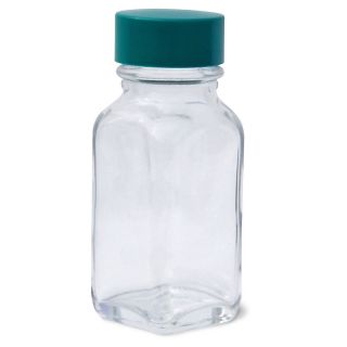 Relius Solutions Square Glass Bottles   1 Oz. Capacity   Clear
