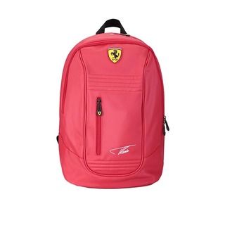 Ferrari Alonso Santander Signature Backpack (RedDimensions 12 inches long x 7.3 inches wide x 17 inches highWeight 1 pound 3 ounces Compartments Two (2) separated main compartments (one half zip), Front vertical zipper side pockets for extra storage an