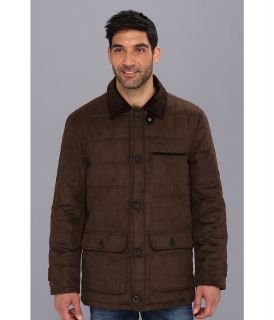 Rainforest Micro Suede Quilted Hipster Mens Coat (Brown)