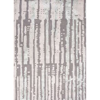 Hand tufted Contemporary Abstract Pattern Blue Rug (5 X 8)