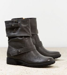 Charcoal AEO Slouchy Moto Boot, Womens 5