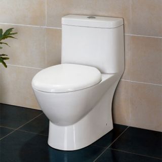Ariel TB346M Bath Contemporary European Toilet White Dual Flush