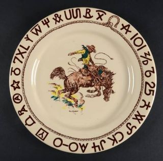 True West Westward Ho Dinner Plate, Fine China Dinnerware   Beige Background, Co