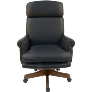 Parker House Home Office High Back Leather Executive Chair with Nailhead Arms