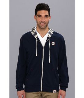 Sperry Top Sider Solid Zip Up Hoodie Mens Sweatshirt (Navy)