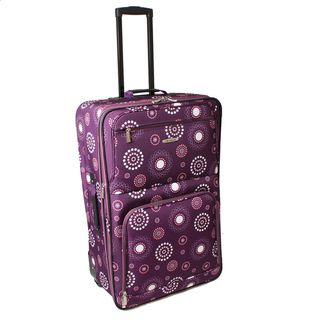 Rockland Purple Pearl 28 inch Expandable Rolling Upright (Purple pearlWeight 8.6 poundsPockets One (1) main compartment, two (2) front pocketsInternally stored retractable handleErgonomic and comfortable padded top and side grip handlesWheel type Inlin