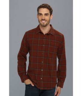 Prana Dutchman Flannel LS Mens Long Sleeve Button Up (Mahogany)