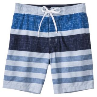 Merona Mens 9 Board Shorts   Blue Stripe XXL