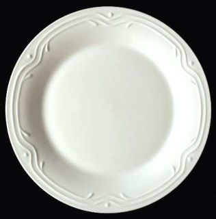 Totally Today Fantasia Dinner Plate, Fine China Dinnerware   All White,Embossed,