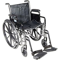 Silver Sport 2 Wheelchair With Detachable Desk Arms and Footrests