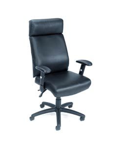 Boss Executive High back Office Chair (20 inches wide x 27 inches highSeat height adjustable from 18 inches to 22 inches highOverall 27.5 wide x 27 deep x adjustable from 45 to 48.5 high Weight capacity 250 pounds Adjustable Arm Height Dimensions 25.5?