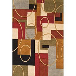 Hand tufted Metro Classic Multi color Wool Rug (8 X 10)