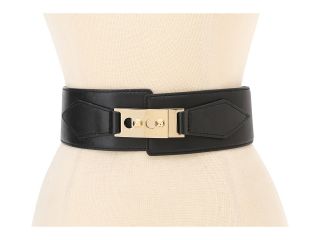 Vince Camuto 2 1/2 Synthetic Leather Belt With Interlock Womens Belts (Black)