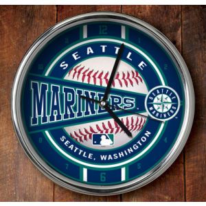 Seattle Mariners Chrome Clock