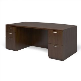 Steelcase Currency Double Pedestal Bow Front Executive Desk TS5TLB24272