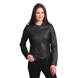 Collezione Italia Womens Faux Leather Jacket