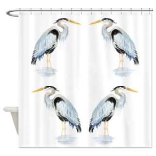  Watercolor Great Blue Heron Bird Shower Curtain  Use code FREECART at Checkout