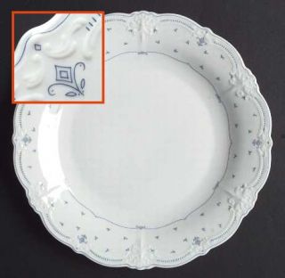 Tirschenreuth Fleur De Lis Blue Dinner Plate, Fine China Dinnerware   Baronesse,