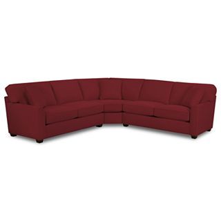 Possibilities Sharkfin Arm 3 pc. Right Arm Sofa Sectional with Sleeper, Berry