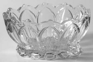 King & Son Columbia Clear Nappy   Stem #15082, Pressed Glass, Panels,Clear