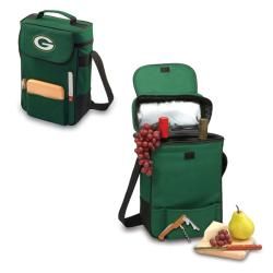 Picnic Time Green Bay Packers Duet Tote (Hunter greenComes with wine and cheese service for two InsulatedAdjustable shoulder strapDimensions 14 inches high x 10 inches wide x 6 inches deepIncludesOne (1) 6 x 6 inch cheese boardStainless steel cheese knif
