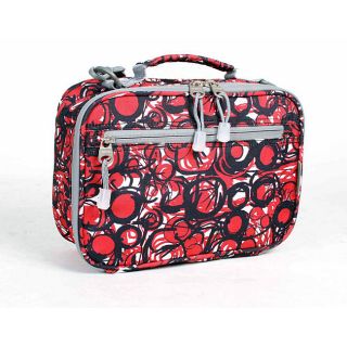J World Marble Red Cody Lunch Tote (Marble redMaterials 600D polyesterMain compartment for lunch boxFront pocket for cutleryDetachable shoulder strap Dimensions 7.5 inches wide x 10.5 inches long x 4.7 inches high )