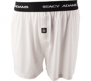 Mens Stacy Adams Boxer Short (2 Pack)   White Boxers
