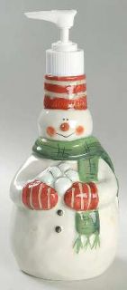 Juggling Snowman Figurine Lotion Dispenser, Fine China Dinnerware   Jill Ankrom,