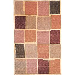 Hand knotted Bliss Brown Wool Rug (6 X 9) (Sandy brownSecondary Colors Pink, greyPattern GeometricTip We recommend the use of a non skid pad to keep the rug in place on smooth surfaces.All rug sizes are approximate. Due to the difference of monitor col