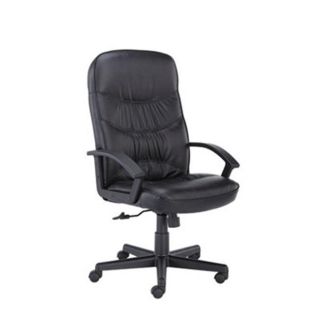 Basyx By Hon Vl641 Leather High back Swivel/ Tilt Office Chair (Black Materials Fabric, steel  Weight capacity 250 pounds360 degree swivelPneumatic seat height adjustmentTilt and tilt lockTilt tensionArms includedAssembled dimensions 25.5 inches wide x