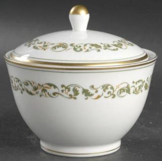 Franconia   Krautheim Camelot Sugar Bowl & Lid, Fine China Dinnerware   Gold Tri