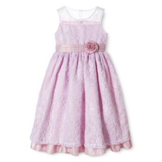 Rosenau Girls Solid Dressy Dress   6X Pink