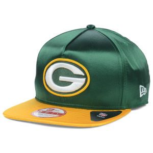 Green Bay Packers New Era NFL Team Satin A Frame 9FIFTY Snapback Cap