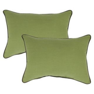 Smith & Hawken 2 Piece Outdoor Lumbar Pillow Set   Pistachio