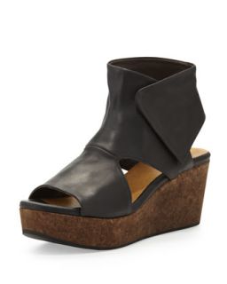 Womens Mind Cutout Cork Wedge Bootie   Coclico