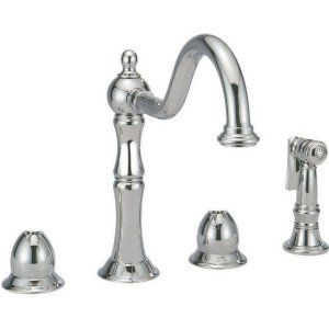Belle Foret F86JZ600CP Universal 2 Handle Kitchen Faucet with Sprayer Less Handl