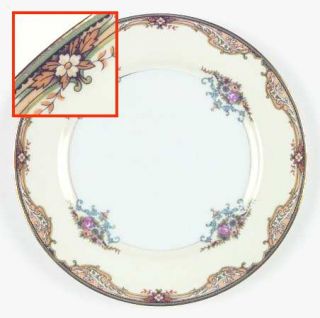 Noritake Sylvesta Salad Plate, Fine China Dinnerware   Floral, Blue, White&Blue