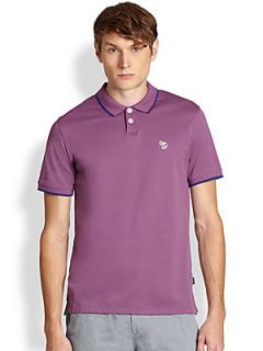 Paul Smith Jeans Zebra Badge Polo Shirt   Purple