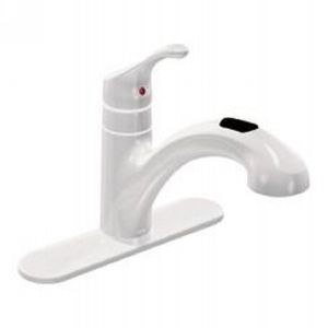 Moen CA87316W Renzo Renzo One Handle Low Arc Pullout Kitchen Faucet